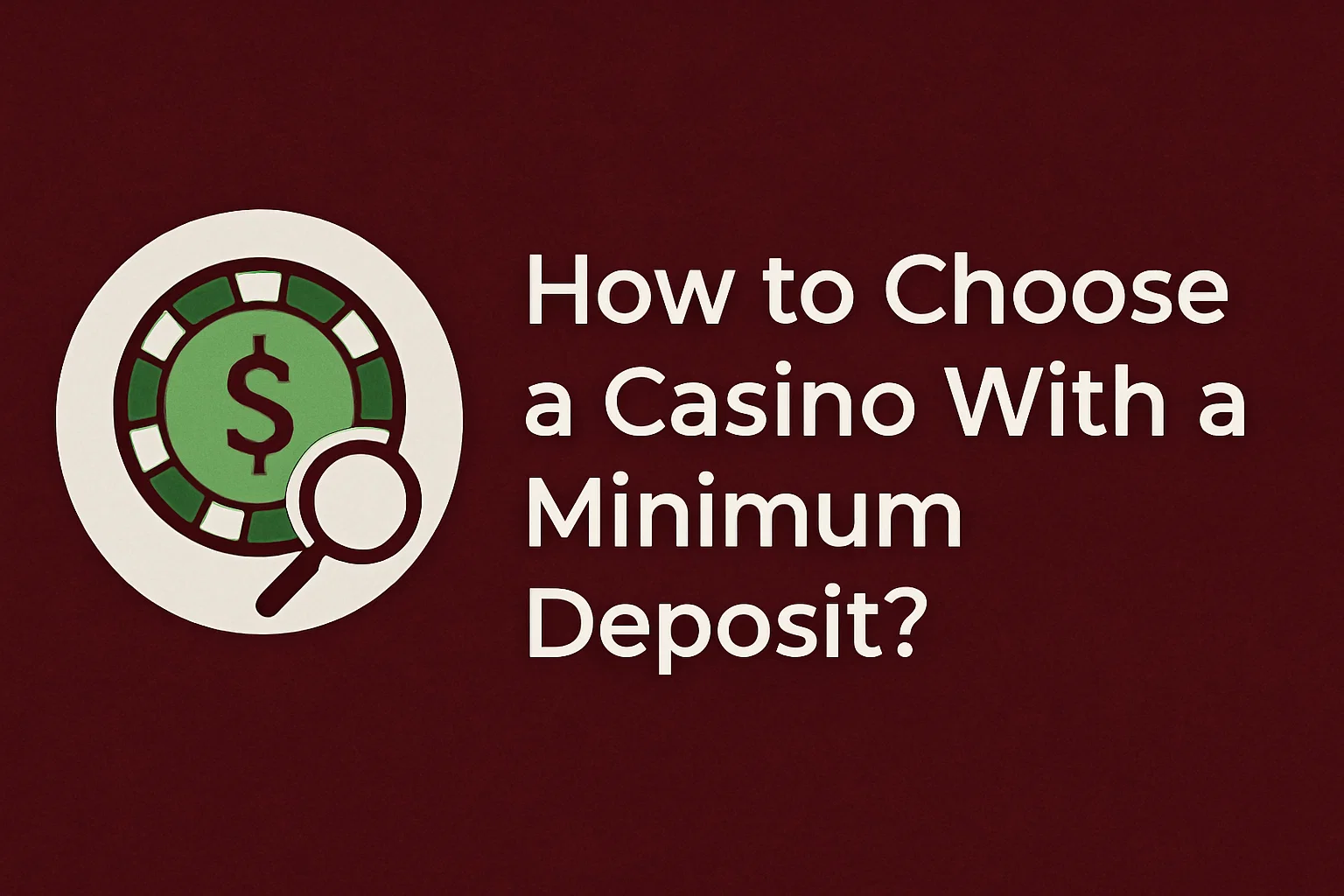 How to Choose a Casino With a Minimum Deposit?