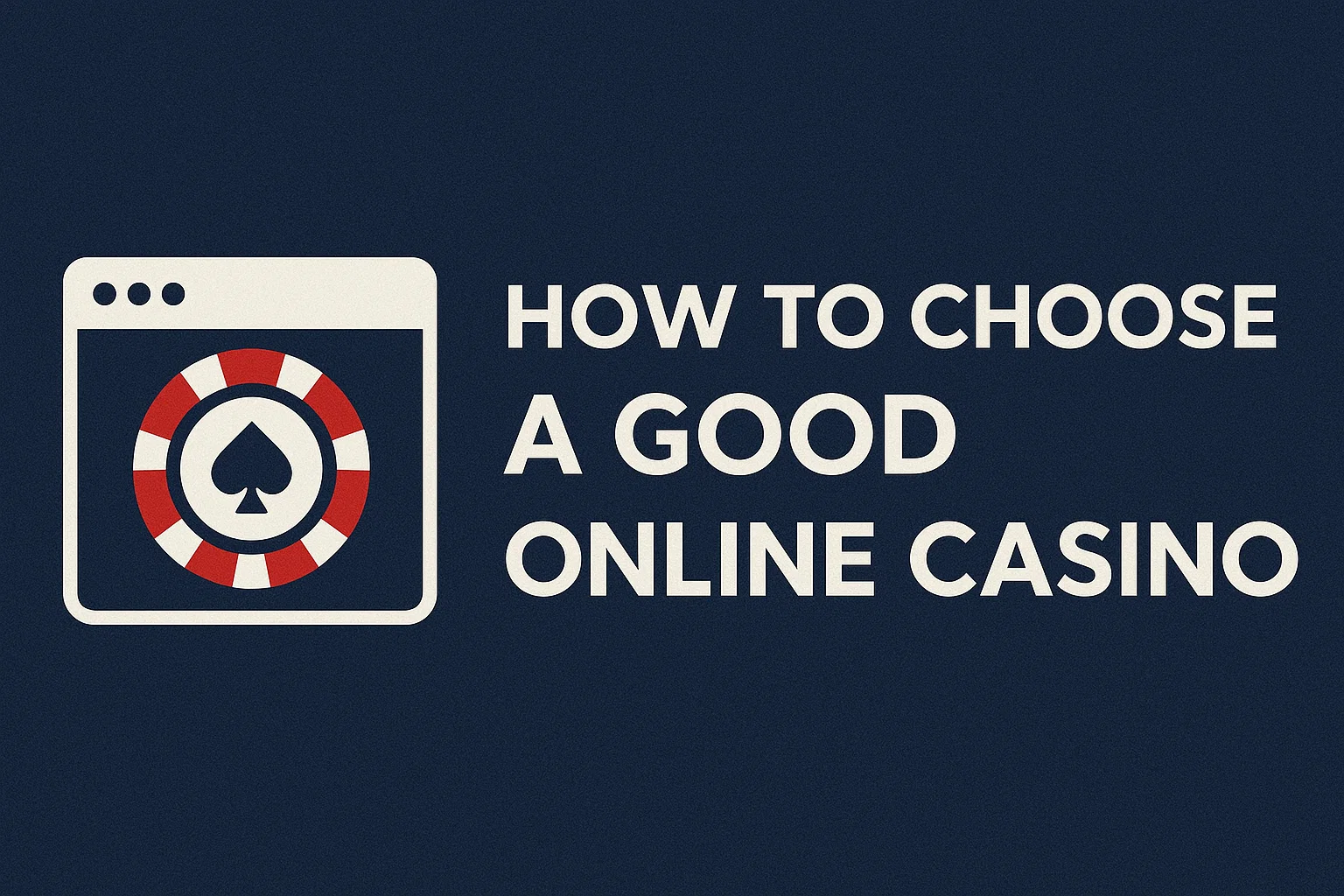 How to Choose a Good Online Casino