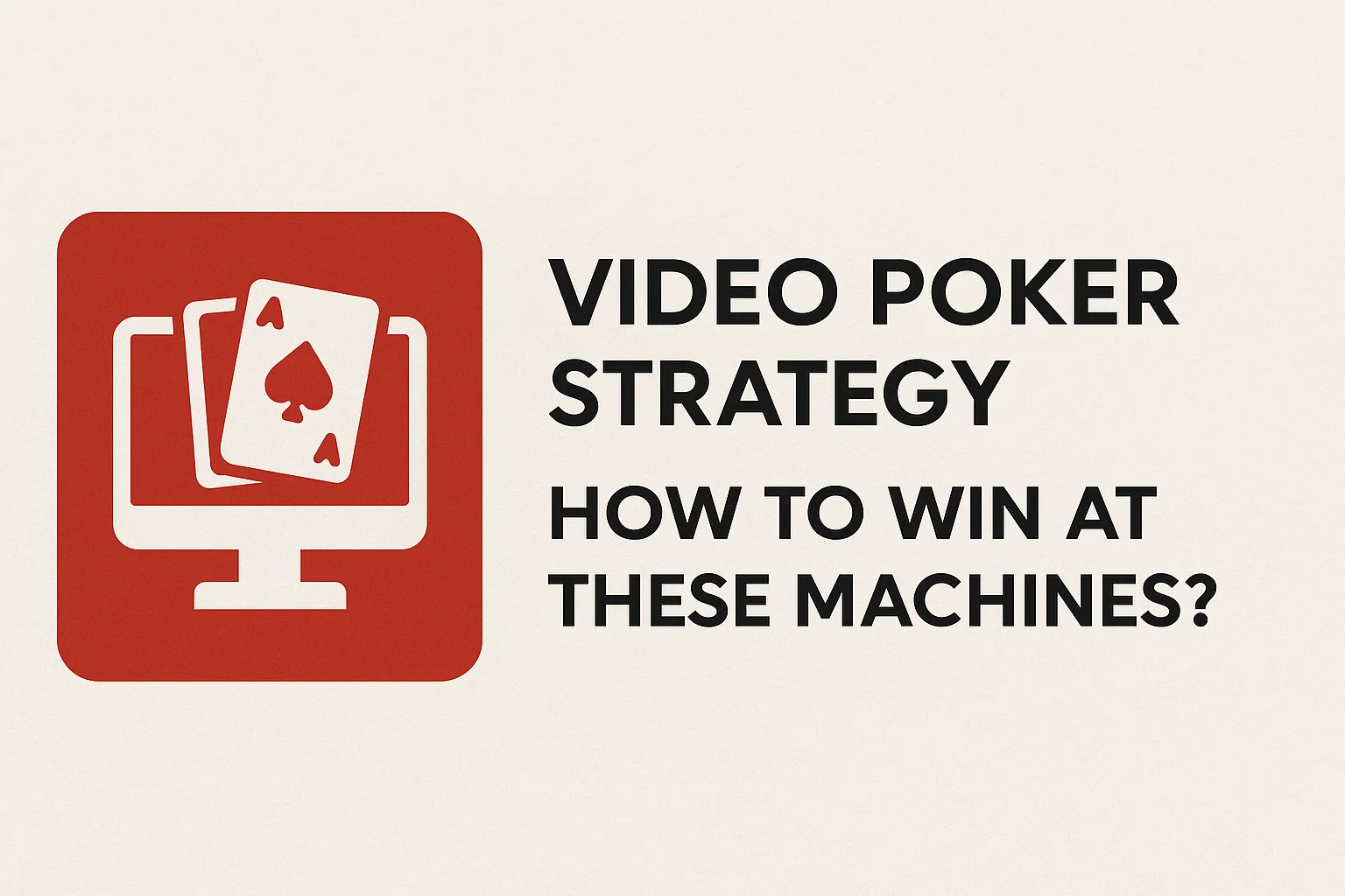 Video Poker Strategy – How to Win at These Machines?